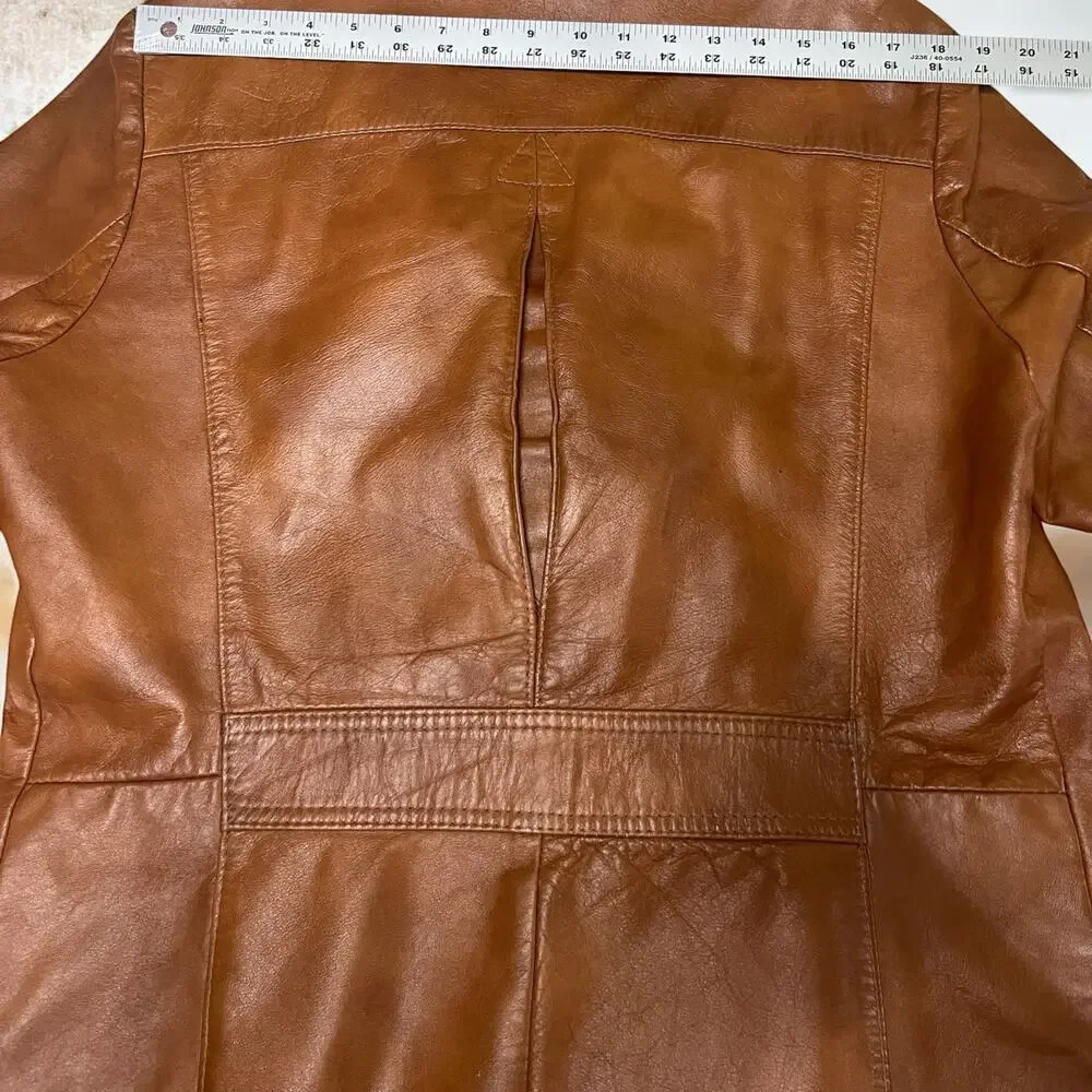 Vintage Men’s 1970’s Reed Sportswear Leather Coat Size L